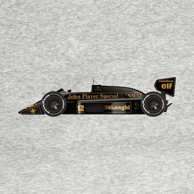 Ayrton Senna's Lotus 98T Illustration by Burro Wheel